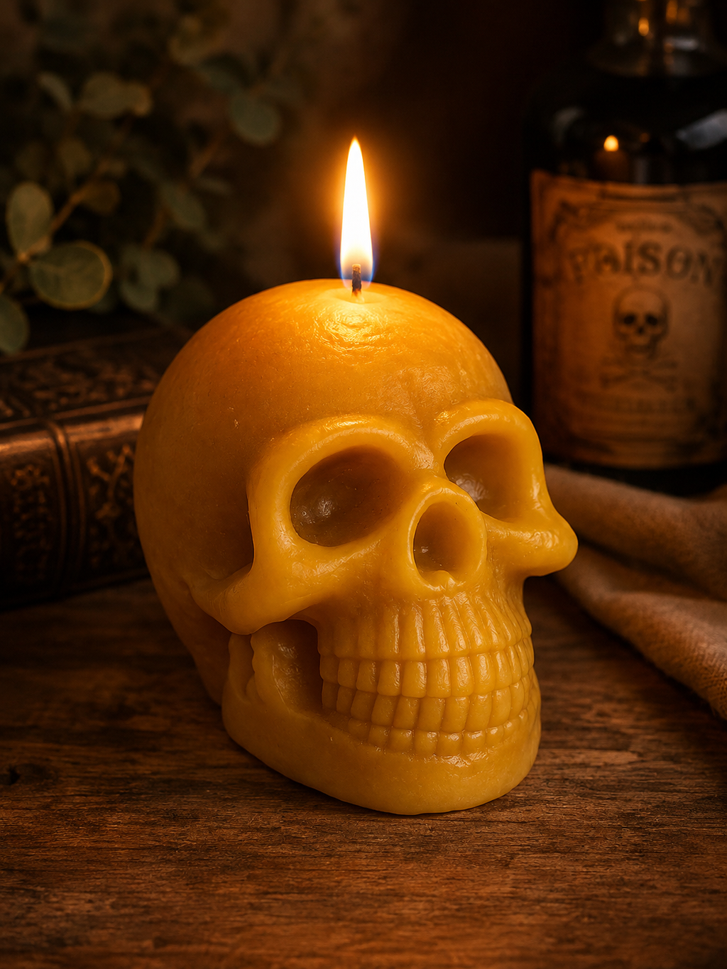 Skull Beeswax Candle