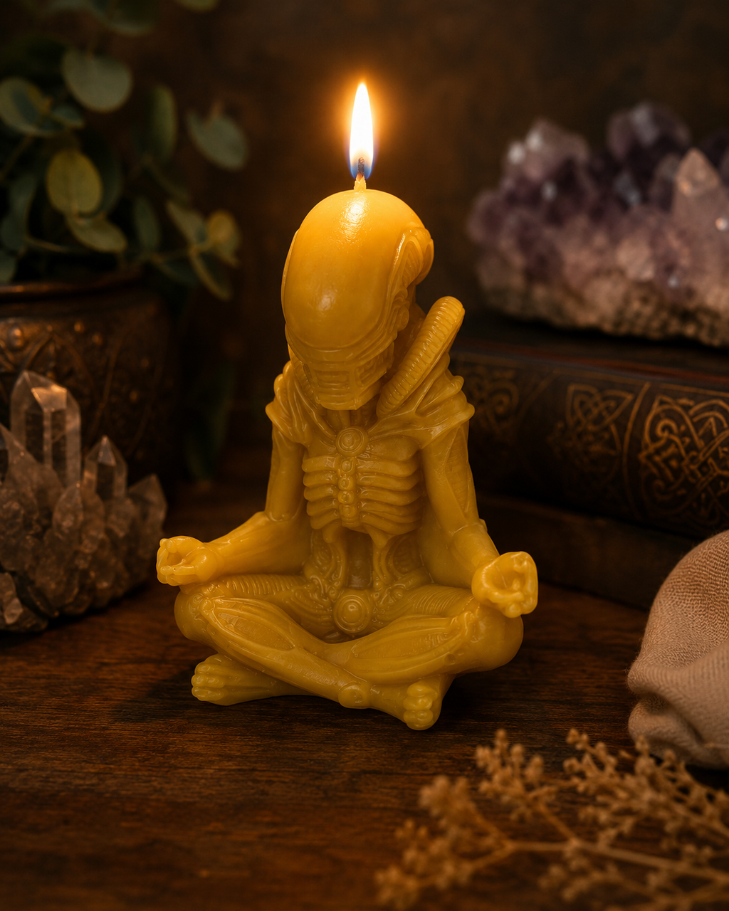 Alien Meditation Beeswax Candle