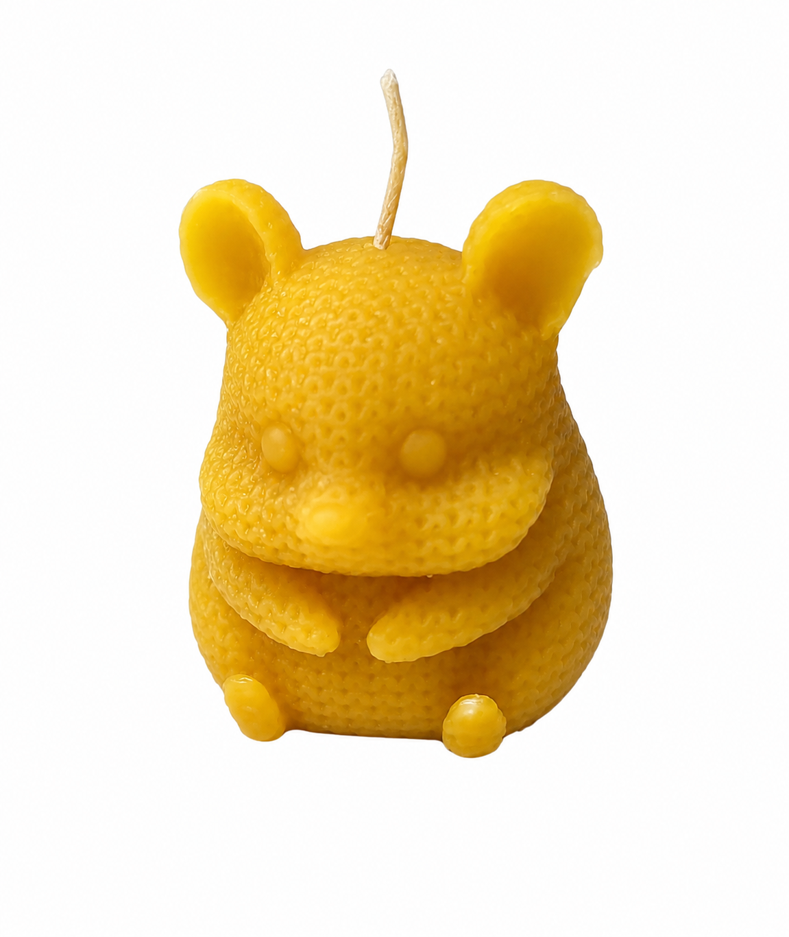 Knitted Mouse Beeswax Candle