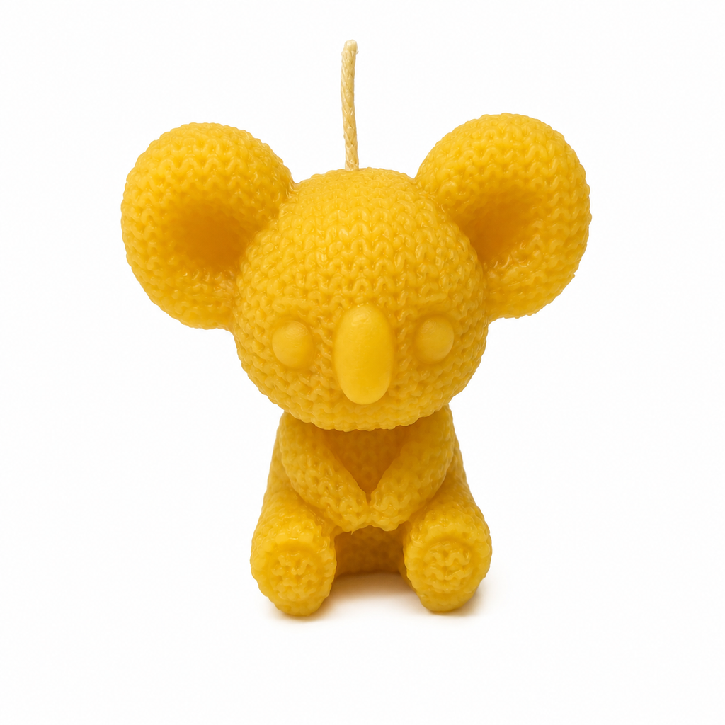 Knitted Koala Beeswax Candle