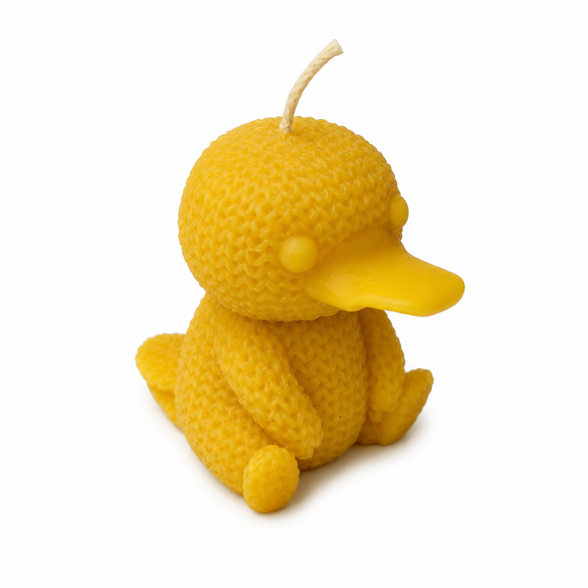 Knitted Platypus Beeswax Candle