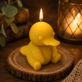 Knitted Platypus Beeswax Candle