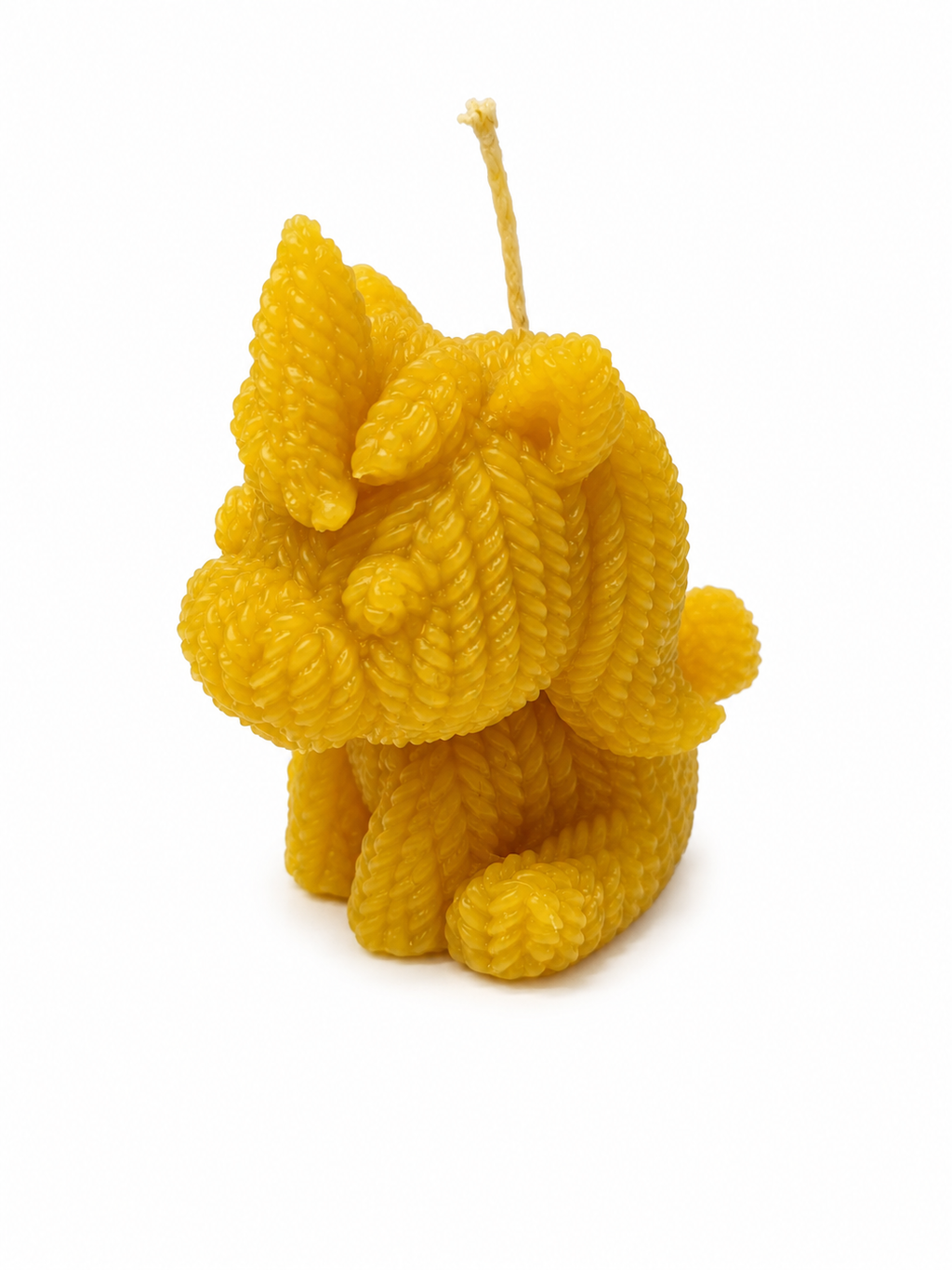 Knitted Unicorn Beeswax Candle