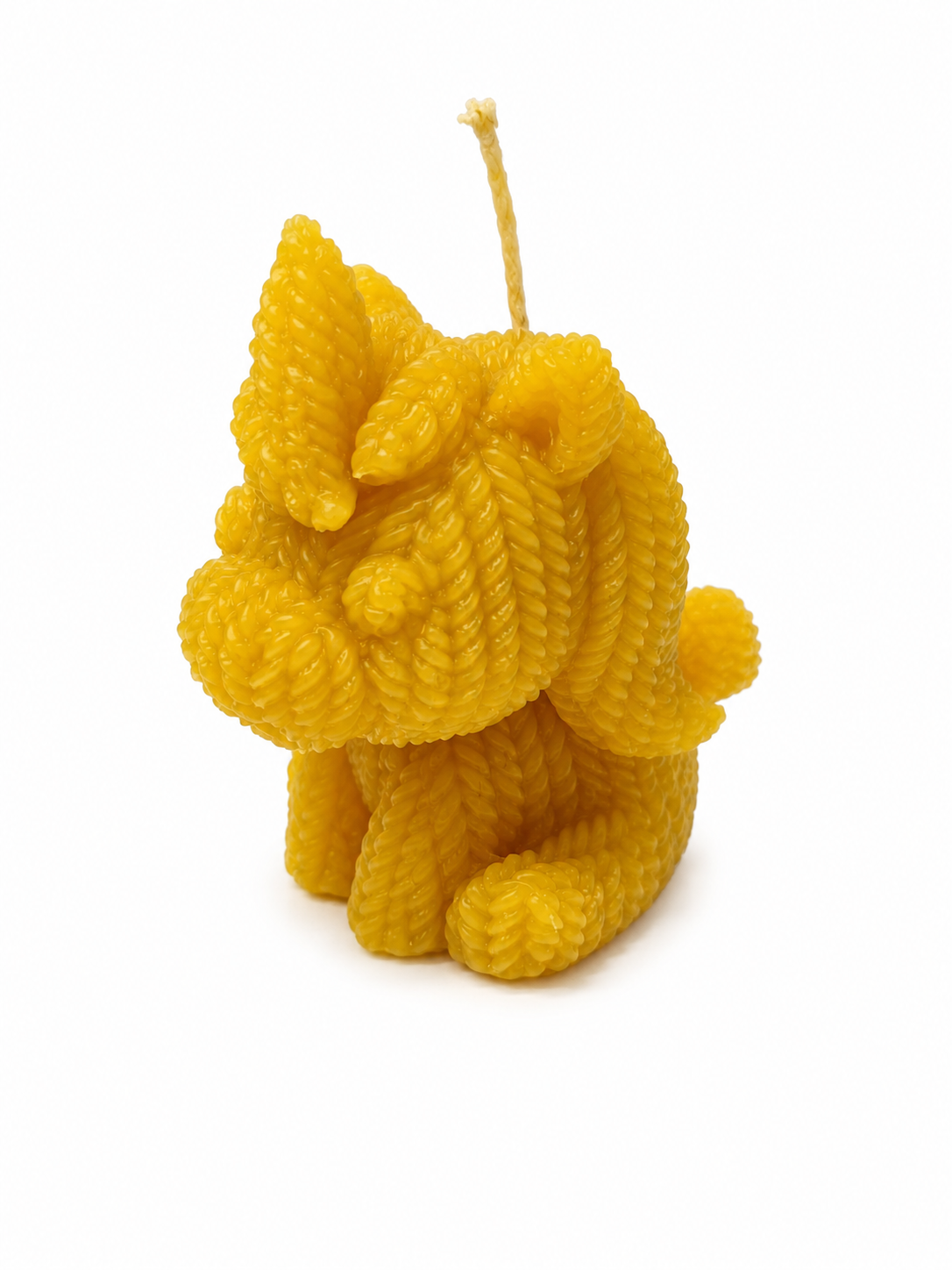 Knitted Unicorn Beeswax Candle