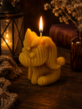 Knitted Unicorn Beeswax Candle