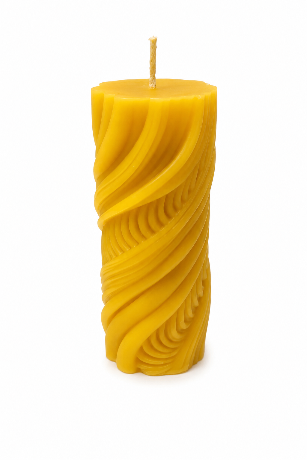 Twisted Pillar Beeswax Candle