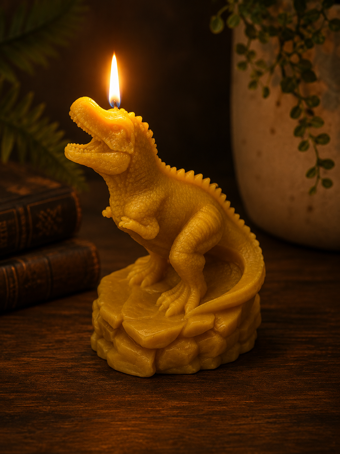 Dinosaur T-Rex Beeswax Candle
