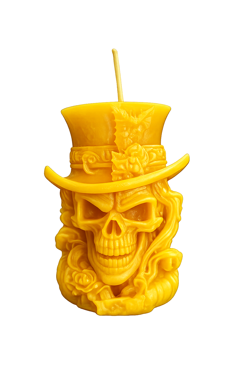 Skull Gentleman Beeswax Candle