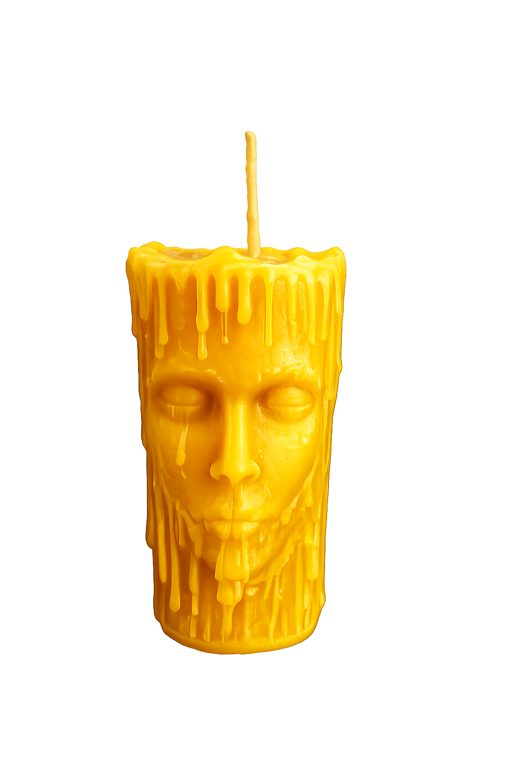 Dripping Face Beeswax Candle