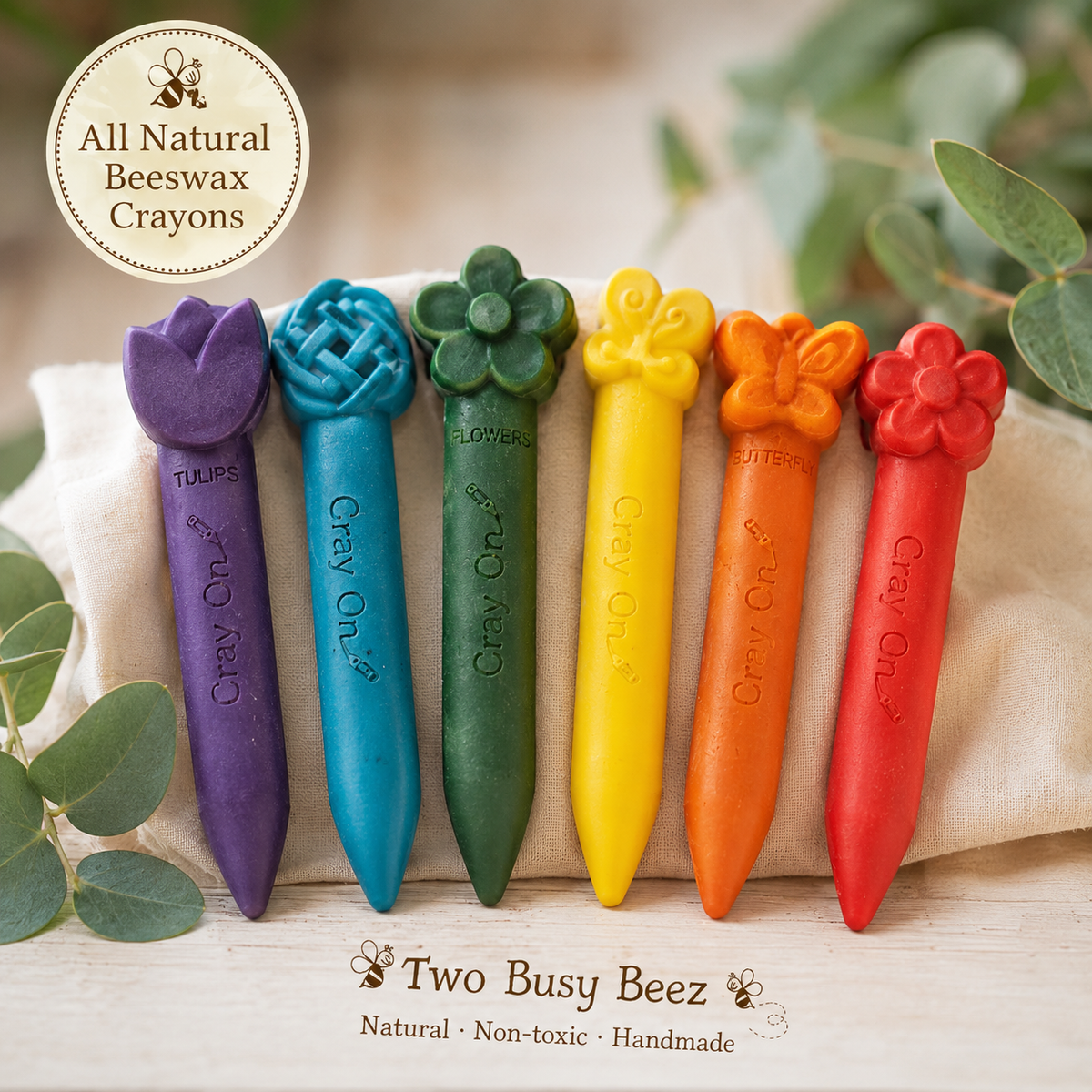 Natural Beeswax Crayons – 6 Colour Pack