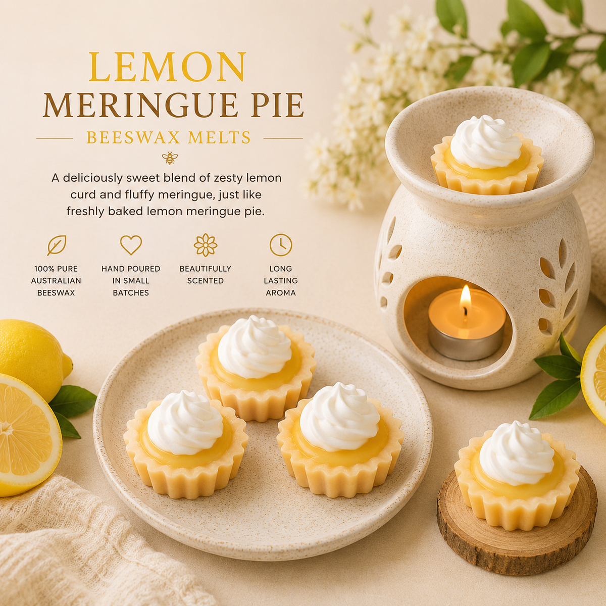 Lemon Meringue Pie Beeswax Melts