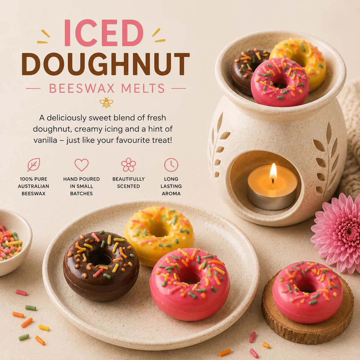 Iced Doughnut Beeswax Melts
