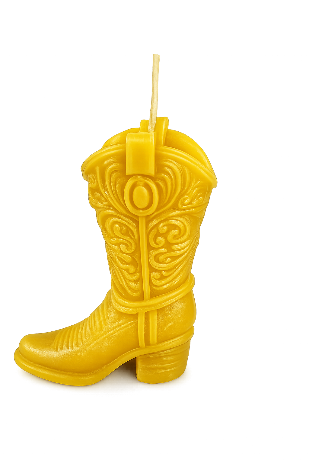 Cowboy Boot Beeswax Candle