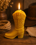 Cowboy Boot Beeswax Candle