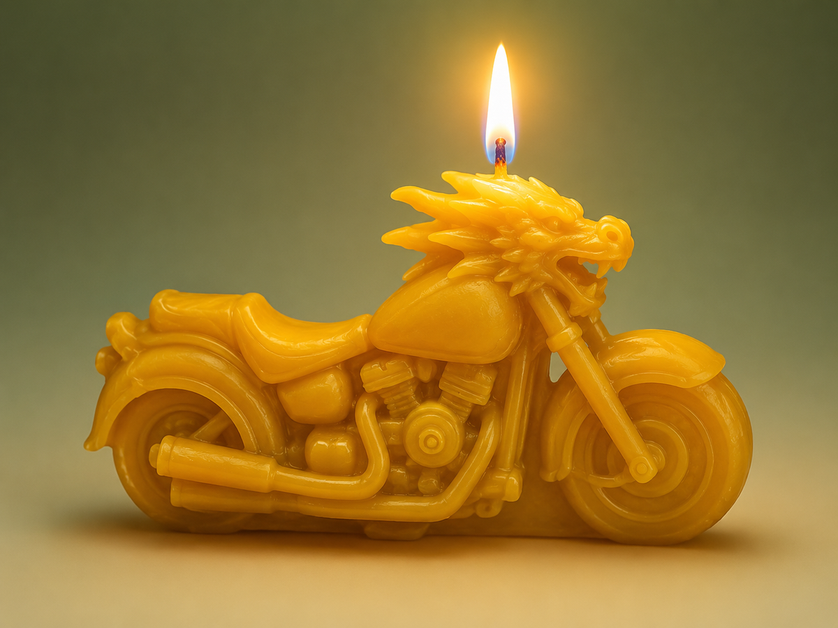 Dragon Head Motorcycle Pure Beeswax Candle