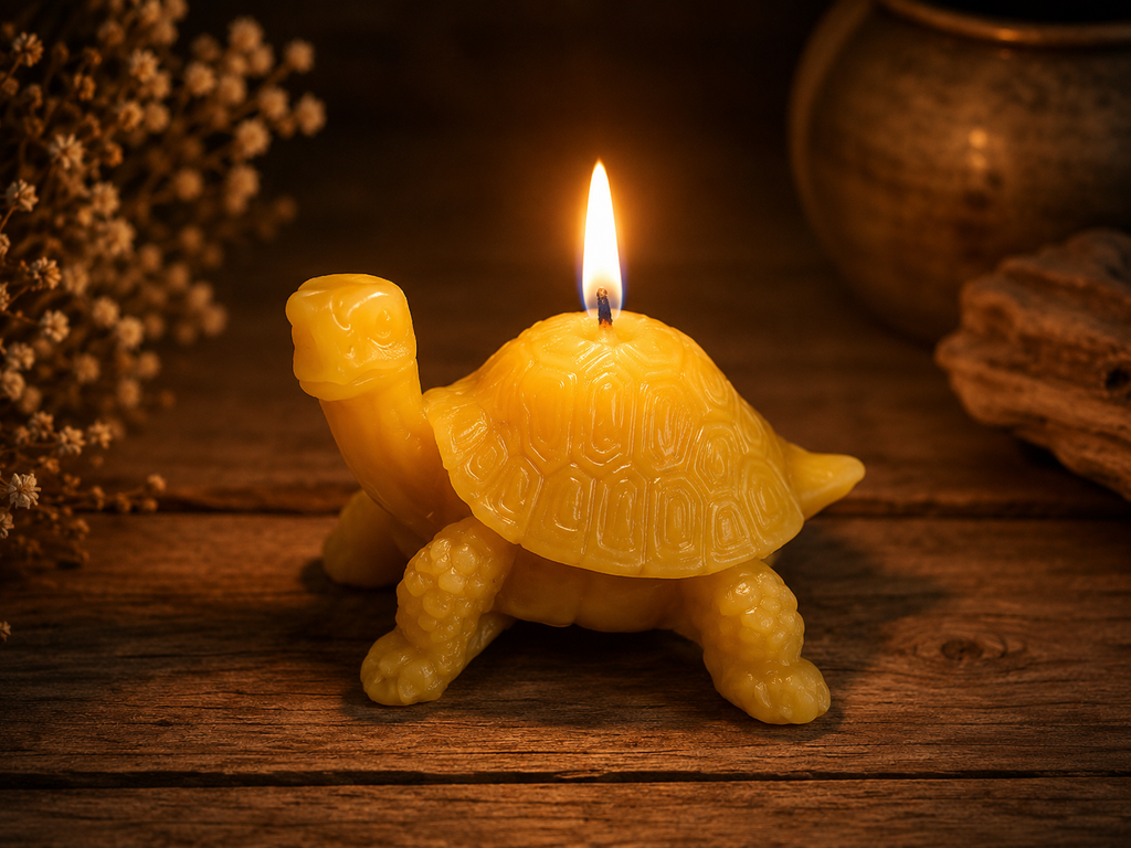 Turtle Small Pure Beeswax Candle