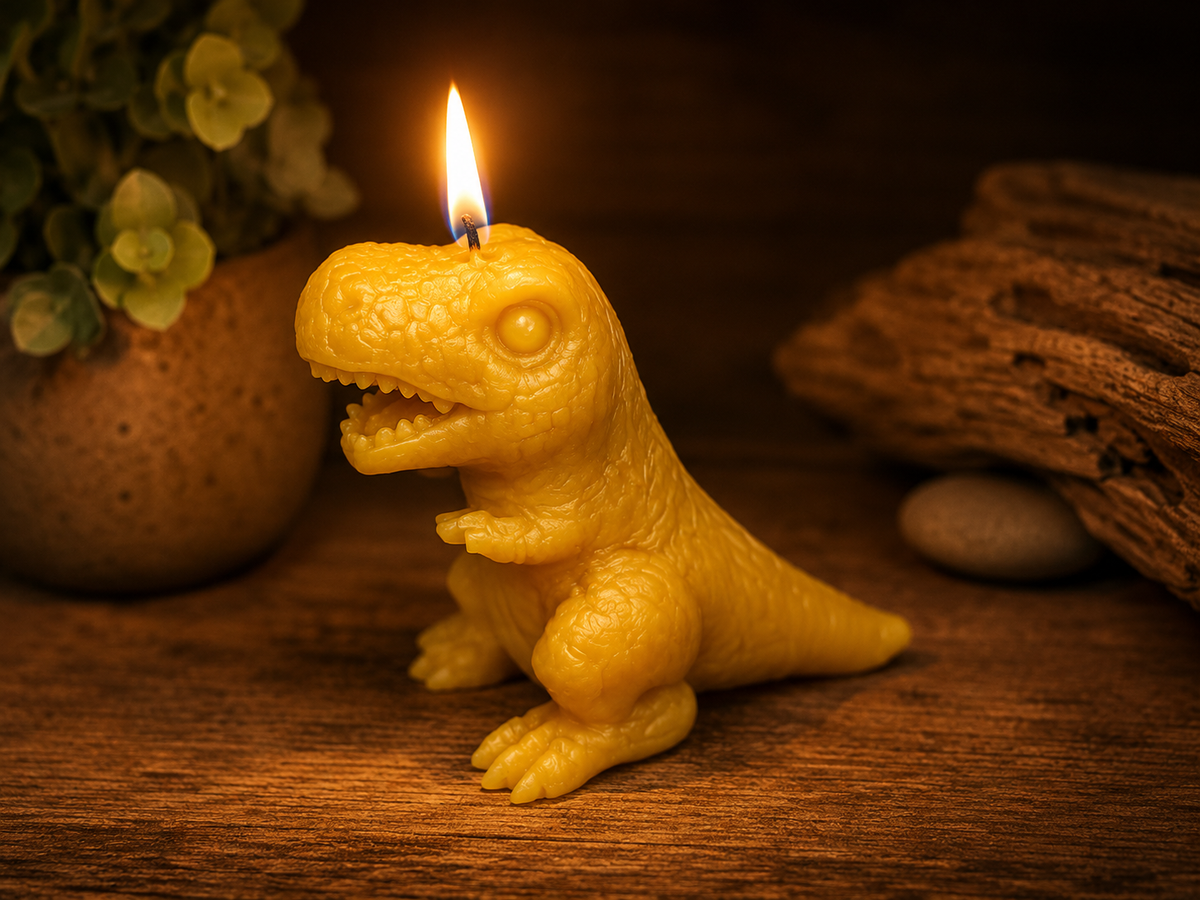 T-Rex Pure Beeswax Candle