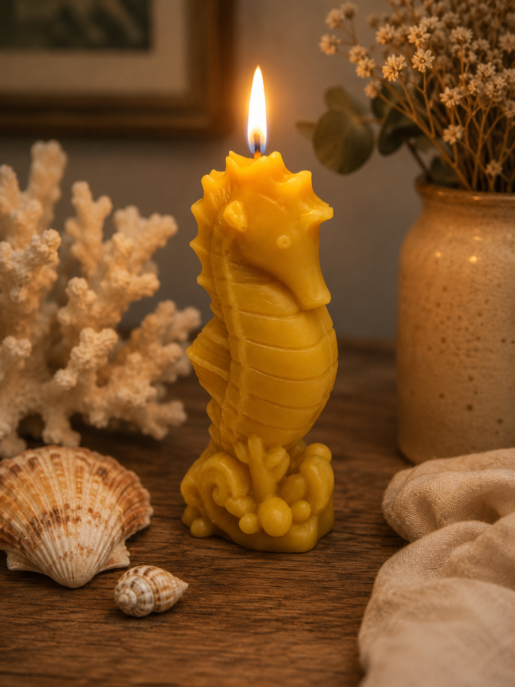 Seahorse Pure Beeswax Candle