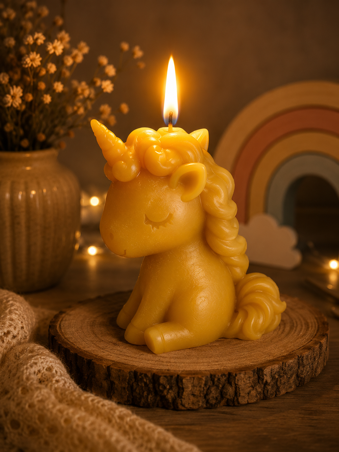 Unicorn Pure Beeswax Candle