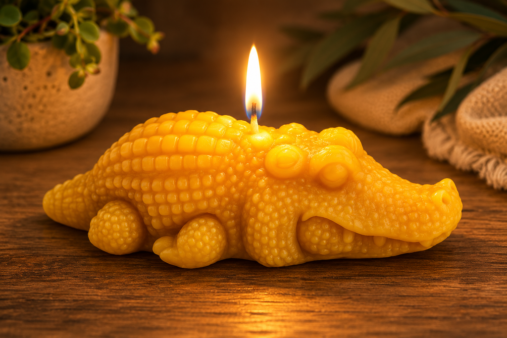 Crocodile Pure Beeswax Candle