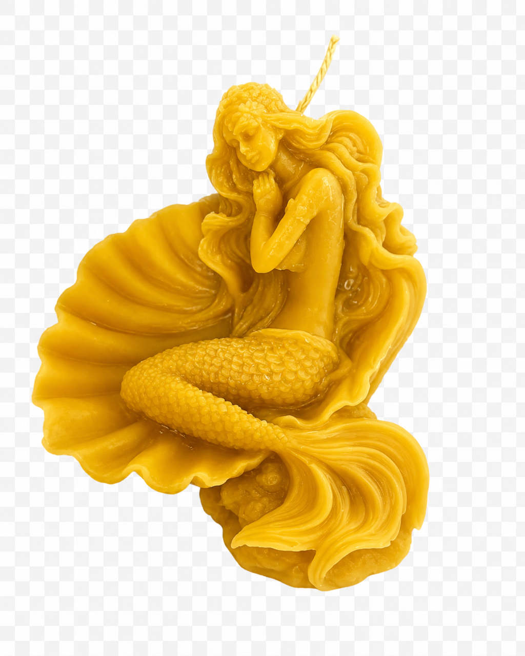 Mermaid Beeswax Candle-Large