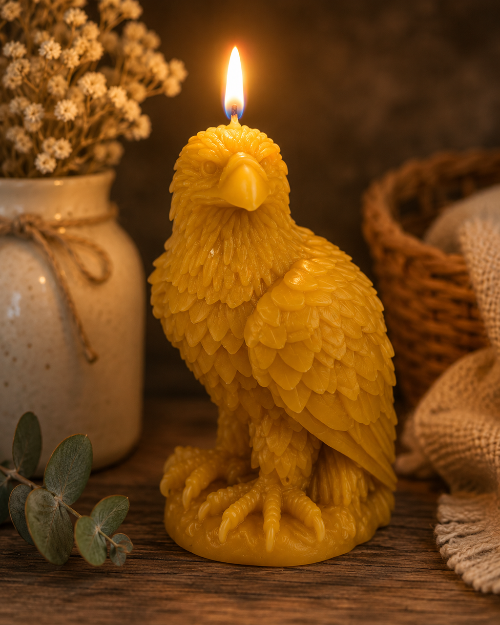 Eagle Beeswax Candle