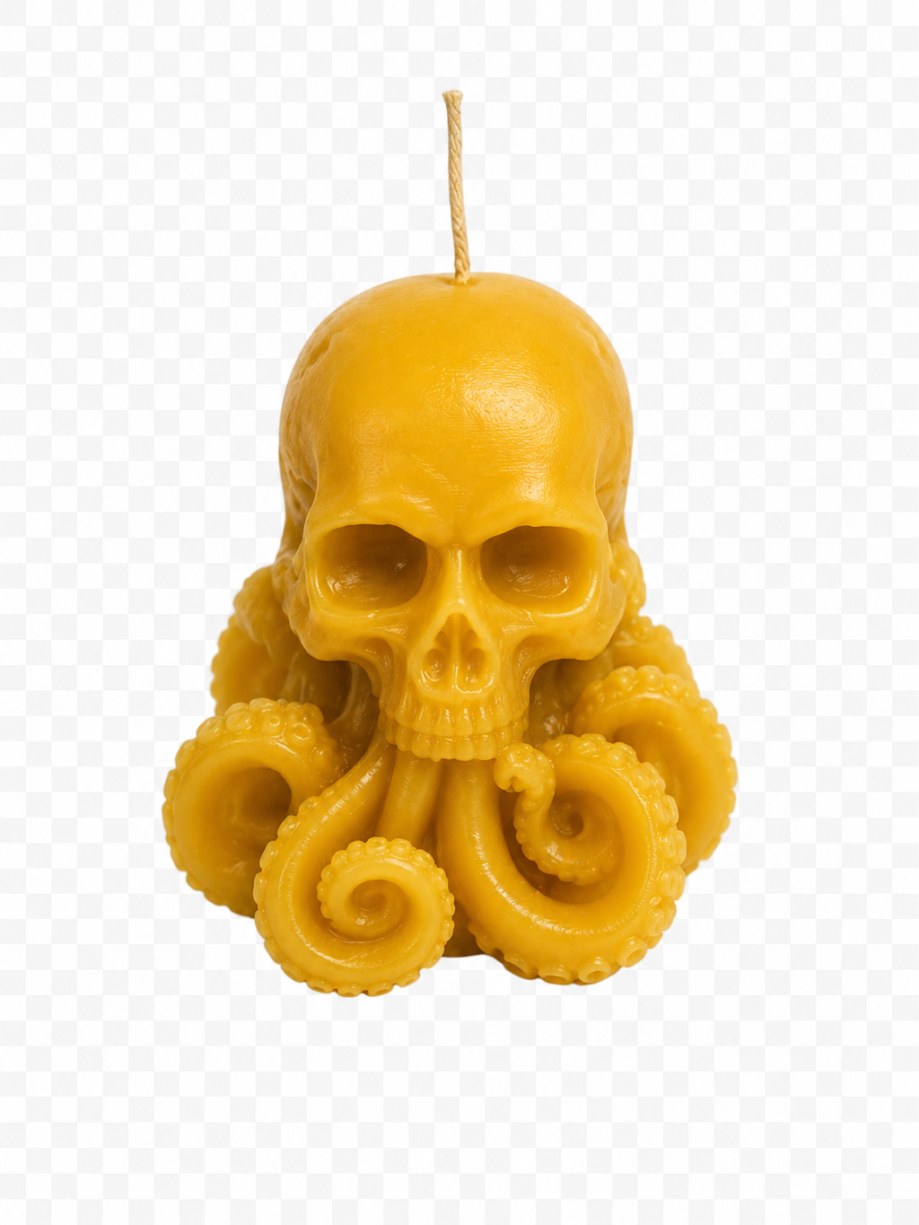 Skull & Octopus Beeswax Candle