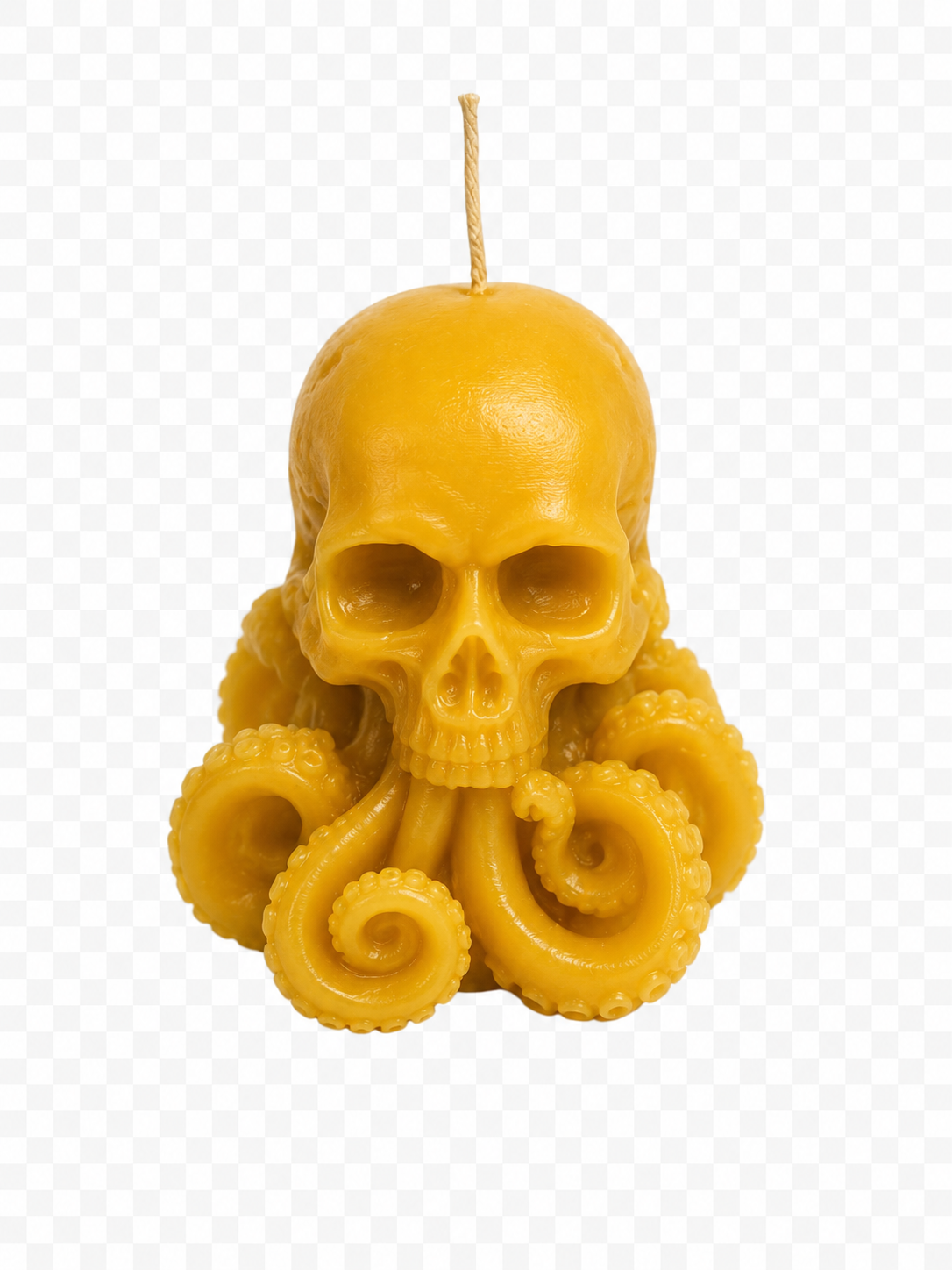 Skull & Octopus Beeswax Candle