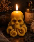Skull & Octopus Beeswax Candle
