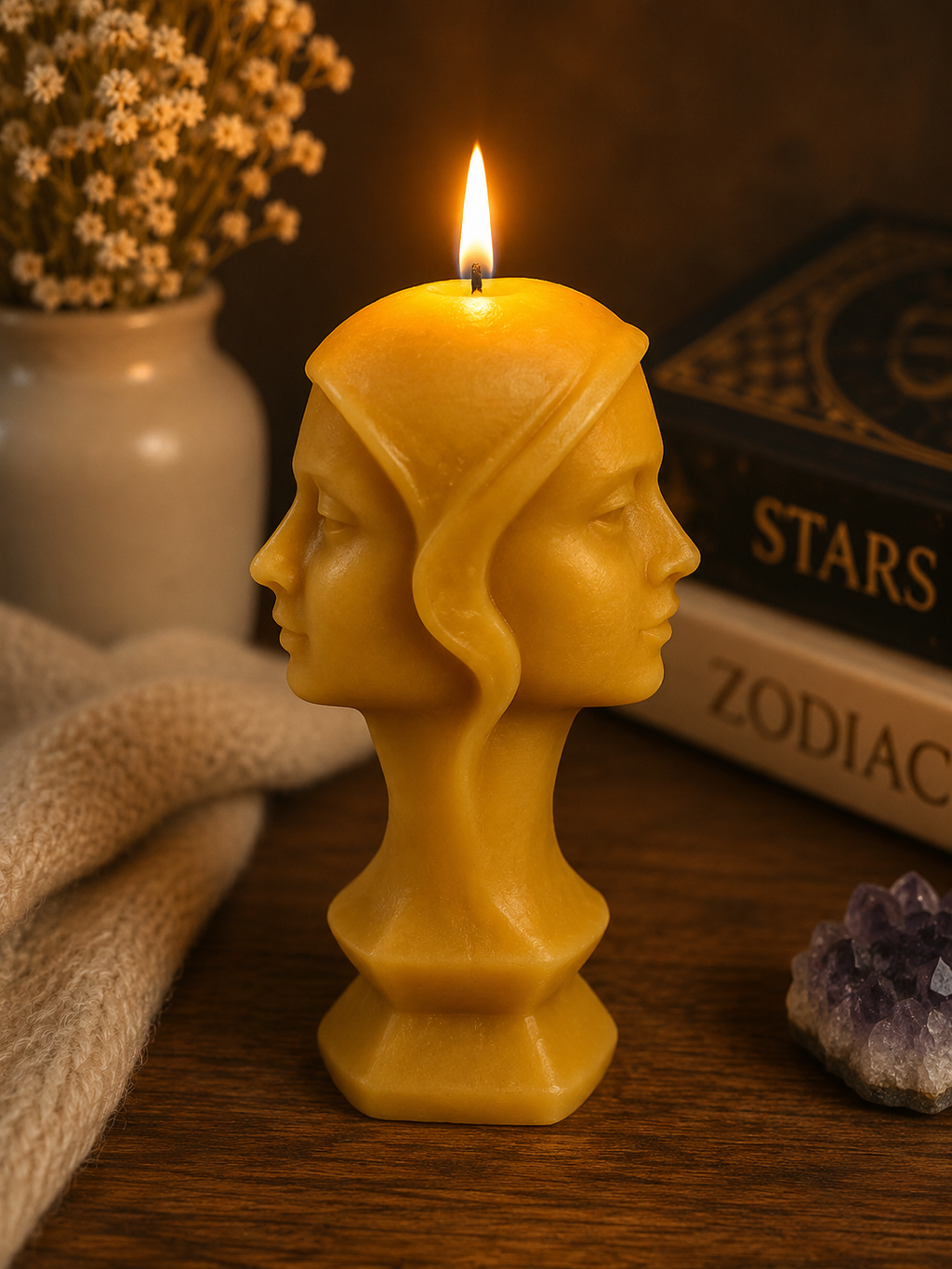 Gemini Beeswax Candle