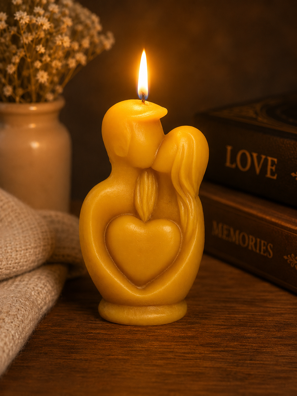 Love Embrace Beeswax Candle