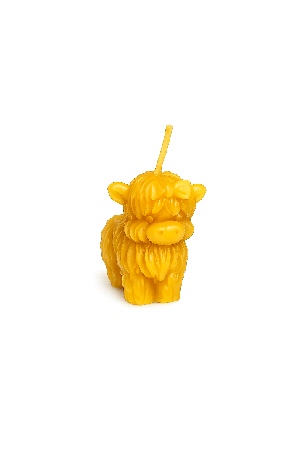 Mini Highland Cow Beeswax Candle