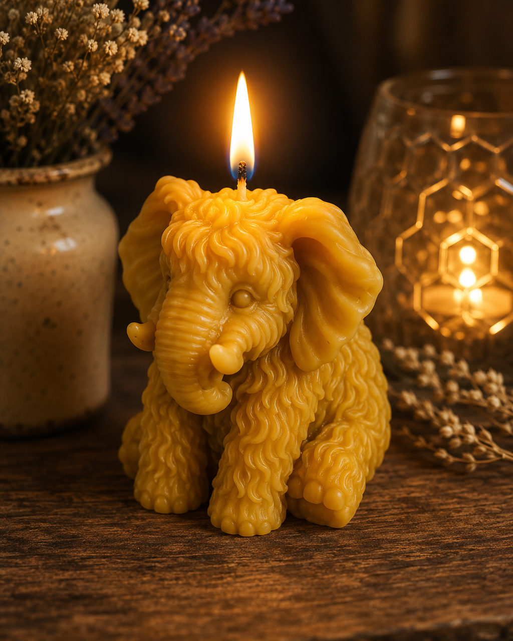 Wooly Mammoth Beeswax Candle