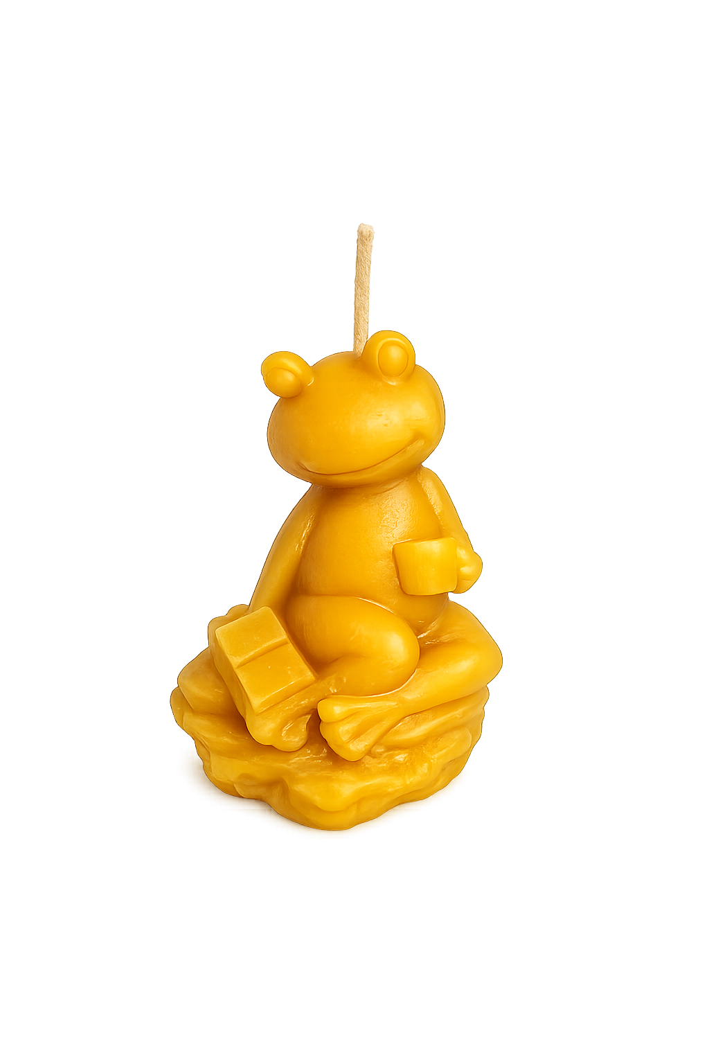Frog Chillin Beeswax Candle