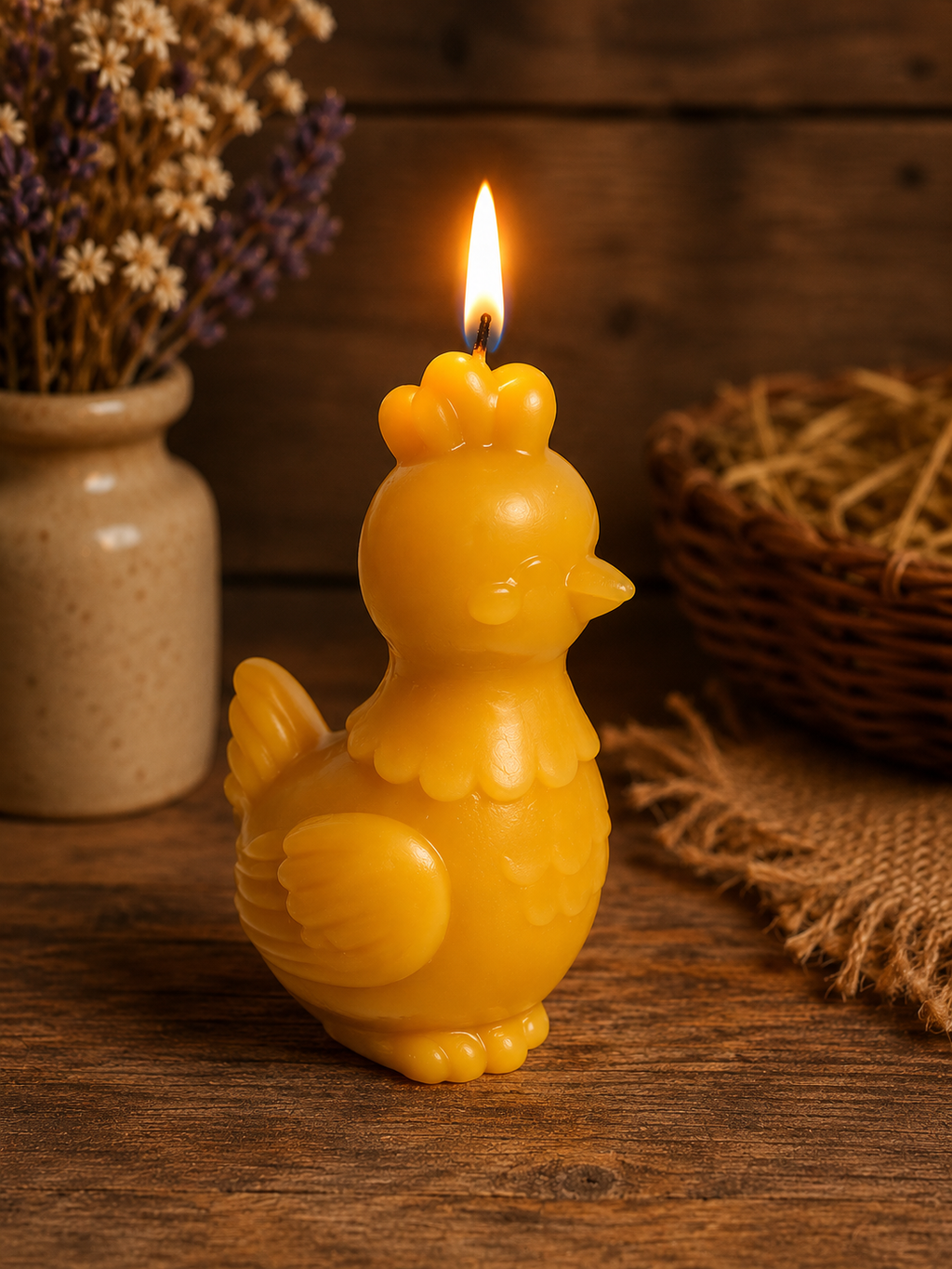 Hen Beeswax Candle