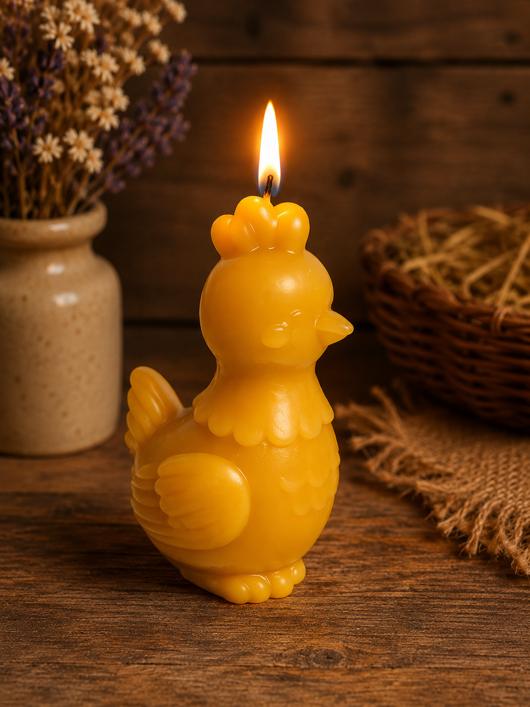 Hen Beeswax Candle
