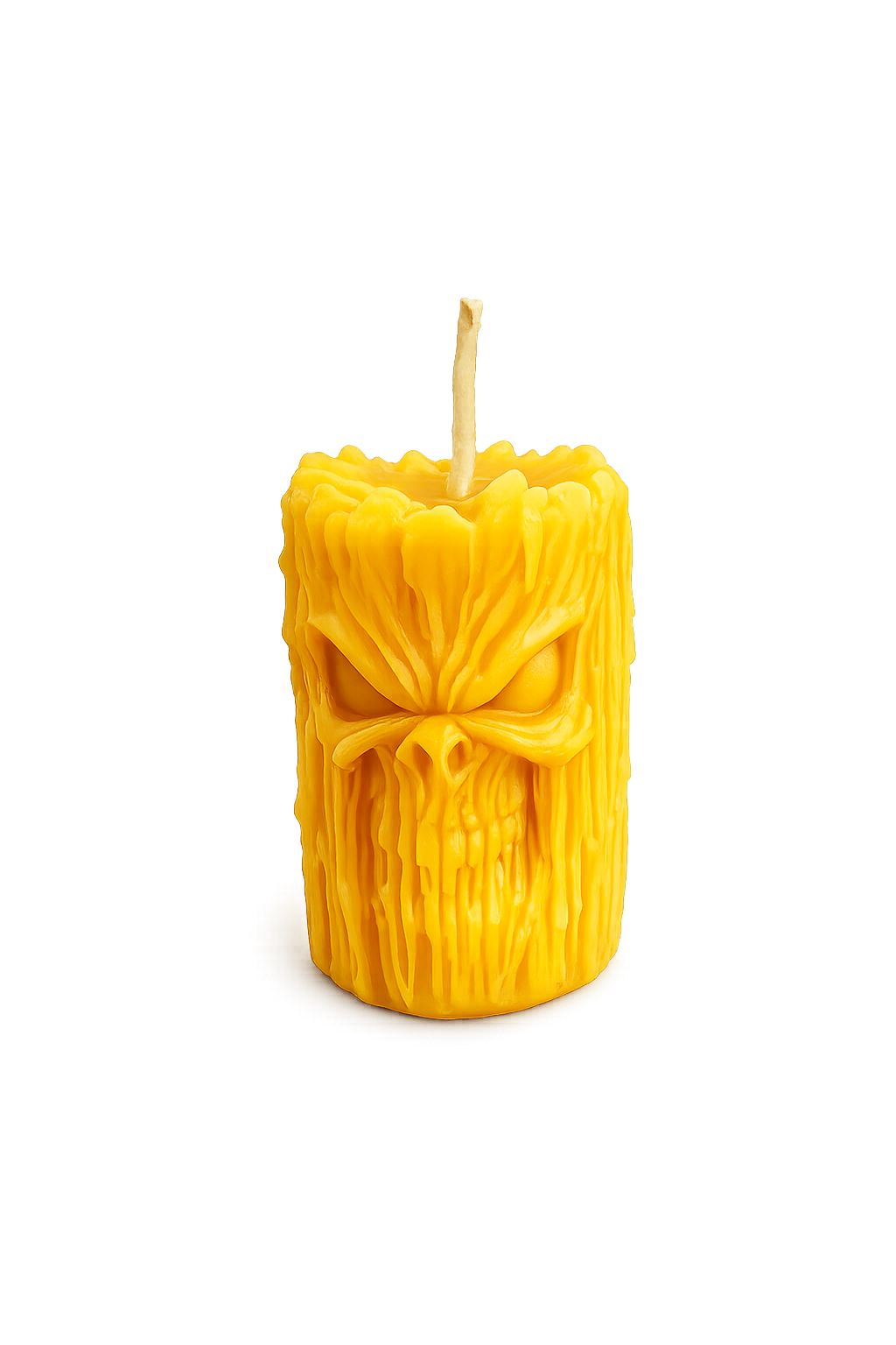 Haunted Skull Stump Beeswax Candle