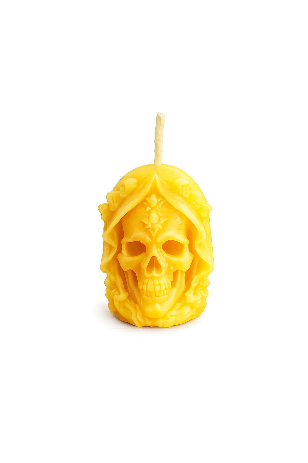 Skull with Hood Beeswax Candle