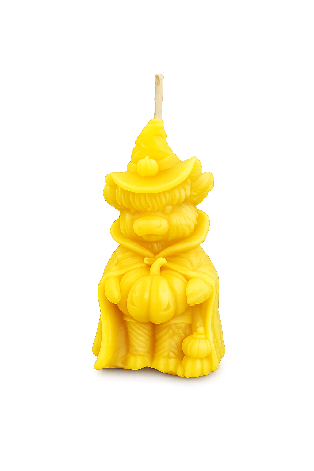 Highland Cow Witch Beeswax Candle