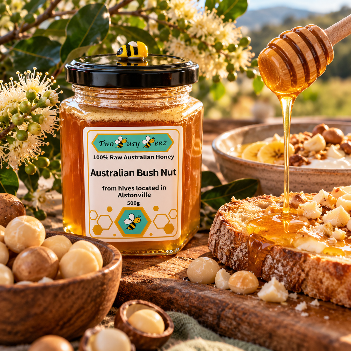 Australian Bushnut Raw Honey 500g