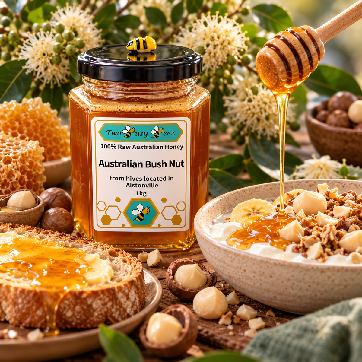 Australian Bushnut Raw Honey 1kg