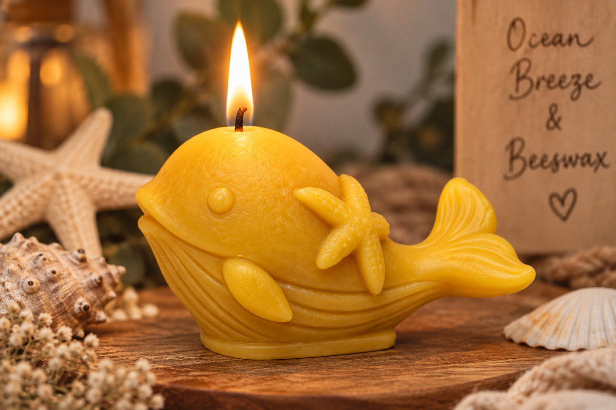 Whale Beeswax Candle